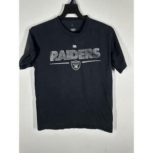 Las Vegas Raiders Shirt Mens Medium Black NFL Football Graphic T-Shirt Top
